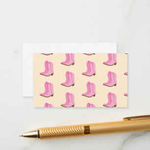 Pink Cowgirl Cowboy Boots Country Texas Ranch Begleitkarte