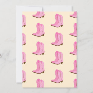 Pink Cowgirl Cowboy Boots Country Texas Ranch Einladung