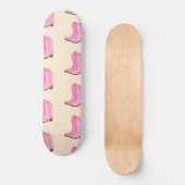 Pink Cowgirl Cowboy Boots Country Texas Ranch Skateboard (Vorderseite)