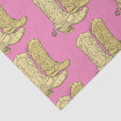 Pink Cowgirl Cowboy Boots Seidenpapier (Detail)