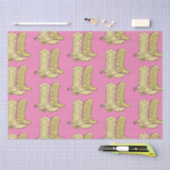 Pink Cowgirl Cowboy Boots Seidenpapier (Handwerk)