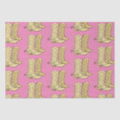 Pink Cowgirl Cowboy Boots Seidenpapier (Vorderseite)