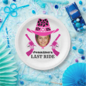 Pink Cowgirl Custom Foto Pappteller (Party)