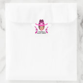 Pink Cowgirl Custom Foto Stern-Aufkleber (Tasche)