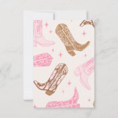 Pink Cowgirl Danke Karte (Rückseite)