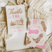 Pink Cowgirl Danke Karte