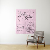 Pink Cowgirl Disco Last Rodeo Bachelorette Party Wandteppich (Beispiel)