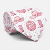 Pink Cowgirl Disco Party Ästhetisch Krawatte (Gerollt)