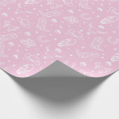 Pink Cowgirl-Geschenk Geschenkpapier (Ecke)