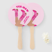 Pink Cowgirl Hand Fan  Fächer (Vorne und Hinten)