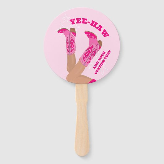 Pink Cowgirl Hand Fan  Fächer (Vorderseite)