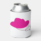 Pink Cowgirl Hat Dosenkühler (Kanne Vorderseite)