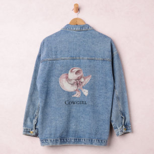 Pink Cowgirl Hat Jeansjacke