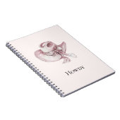 Pink Cowgirl Hat Notizblock (Rechte Seite)