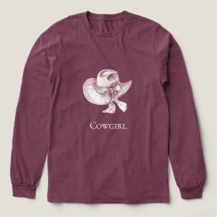 Pink Cowgirl Hat Tri-Blend Shirt