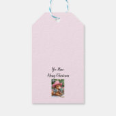 Pink Cowgirl Lassoing Weihnachten Geschenkanhänger (Rückseite)