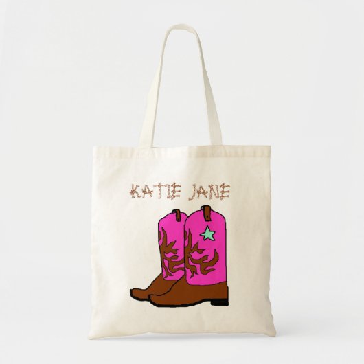 Pink Cowgirl Name Template Bag Tragetasche (Vorne)