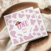 Pink Cowgirl ONE First Rodeo 1st Birthday Party Serviette