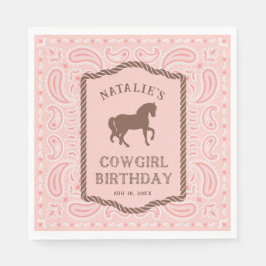 Pink Cowgirl | Party der Silhouette Serviette