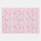 Pink Cowgirl Pattern Geschenkpapier Set (Vorderseite)