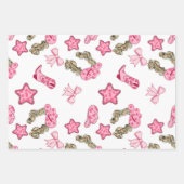 Pink Cowgirl Pattern Geschenkpapier Set (Vorderseite 3)