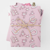 Pink Cowgirl Pattern Geschenkpapier Set (Beispiel)