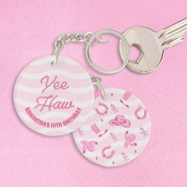 Pink Cowgirl Rodeo Birthday Schlüsselanhänger