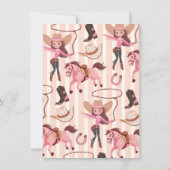 Pink Cowgirl Rodeo Geburtstagsparty Einladung (Rückseite)