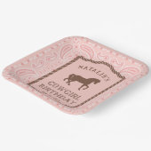 Pink Cowgirl | Silhouette Ross Party Napkins Pappteller (Gewinkelt)