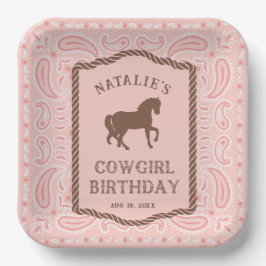 Pink Cowgirl | Silhouette Ross Party Napkins Pappteller
