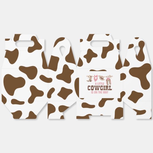 Pink Cowgirl Western Babydusche Geschenkschachtel (Ungeklappt)