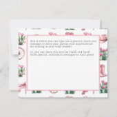 Pink Cowgirl Western Cactus Baby Shower Dankeskarte (Rückseite)