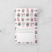 Pink Cowgirl Western Kaktus Kinderdusche Klappendu Dankeskarte (Innenseite)