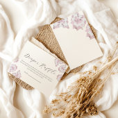 Pink Cowhide Babydusche Reservierungskarte Begleitkarte