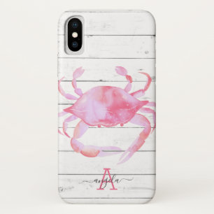 Pink Crab Beach Holzdesign Case-Mate iPhone Hülle