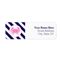 Pink Crab Nautic Geburtstagsadresse