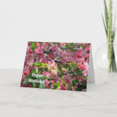 Pink Crabappaple Blumengebäck Geburtstag Foto Karte (Vorderseite)