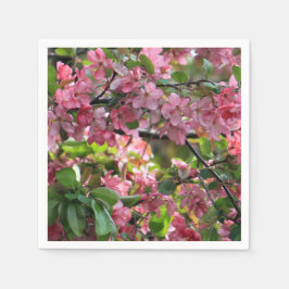 Pink Crabappaple Foto Serviette