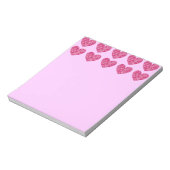Pink Crackle Hearts Notizblock (Rotiert)