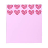 Pink Crackle Hearts Notizblock (Vorderseite)