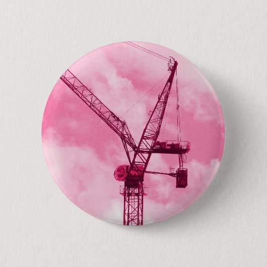 Pink Crane Button (Vorderseite)
