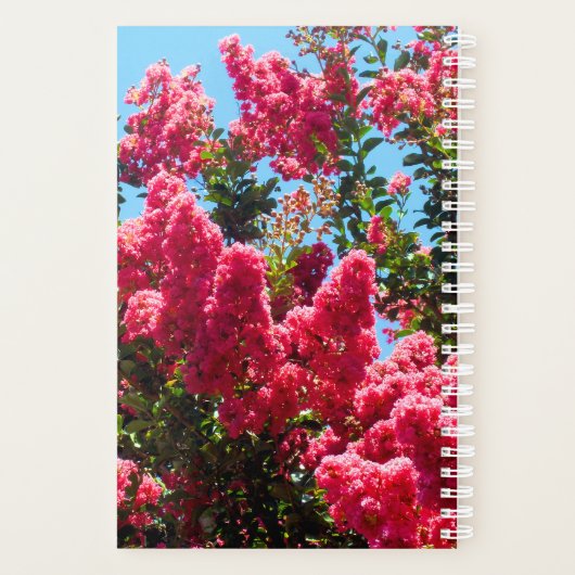 Pink Crape Myrtle Tree Blume Fotografie Planer (Rückseite)