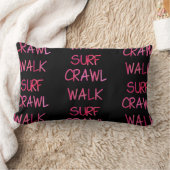 Pink Crawl Walk Surf Muster Lendenkissen (Decke)