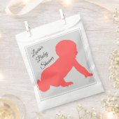 Pink Crawling baby - Baby Dusche - Geschenktütchen (Ausgeschnitten)