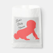 Pink Crawling baby - Baby Dusche - Geschenktütchen (Vorderseite)