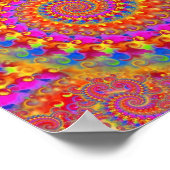 Pink Crazy Fraktal Poster (Ecke)