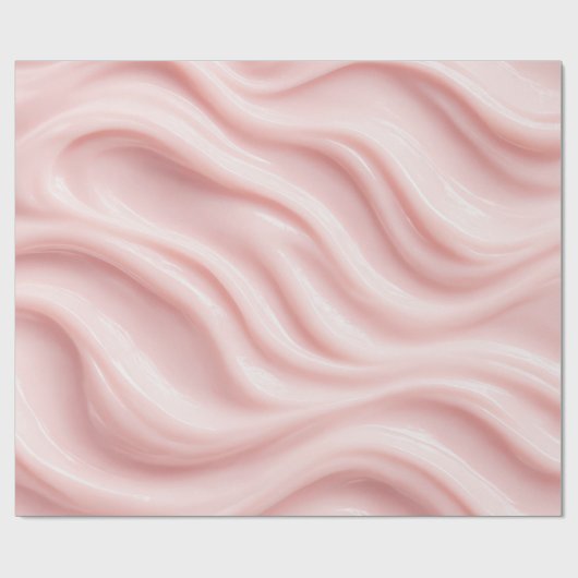 Pink Cream Abstract Design Geschenkpapier (Flach)