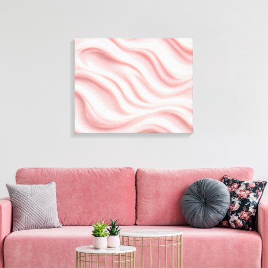 Pink Cream Abstract Design Leinwanddruck (Insitu (Wohnzimmer))