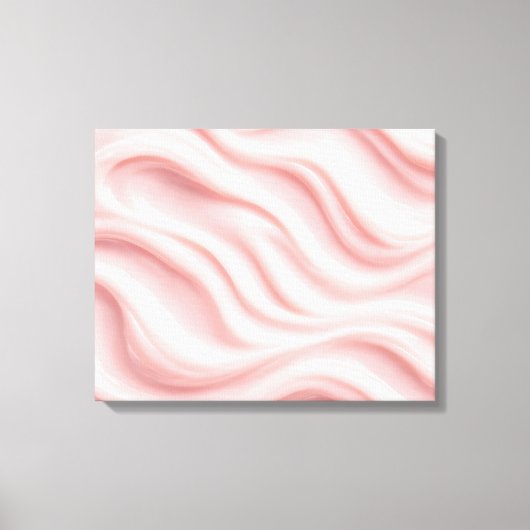 Pink Cream Abstract Design Leinwanddruck (Vorderseite)