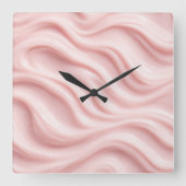 Pink Cream Abstract Design Quadratische Wanduhr (Vorderseite)